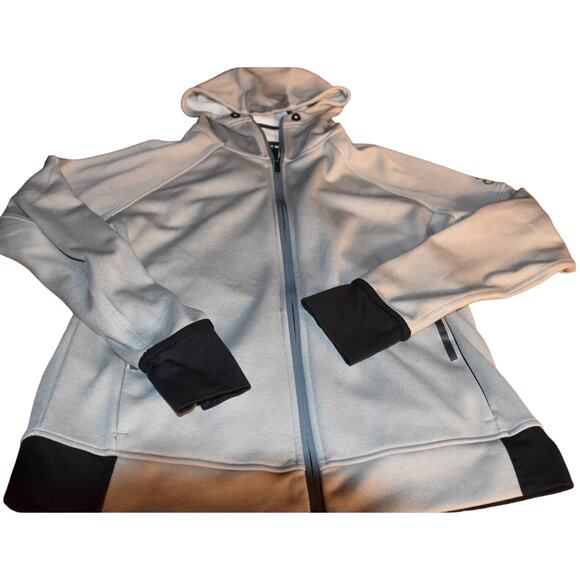 Adidas, Full Zip Hoodie, Gray, Black, Silver, Women's Large, LN - Picture 1 of 5